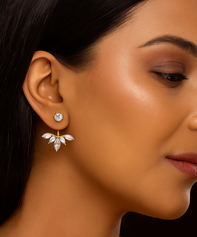 Crystal Bloom Stud Earrings